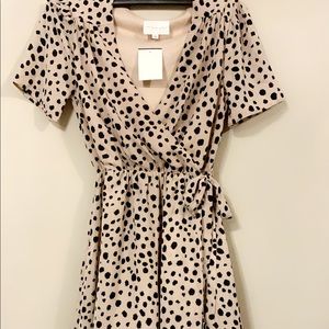 French Grey spotted dress